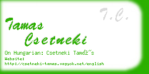 tamas csetneki business card